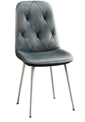 Стул DC-2103 (каркас белый тк.серый/ Velvet HLR-20)